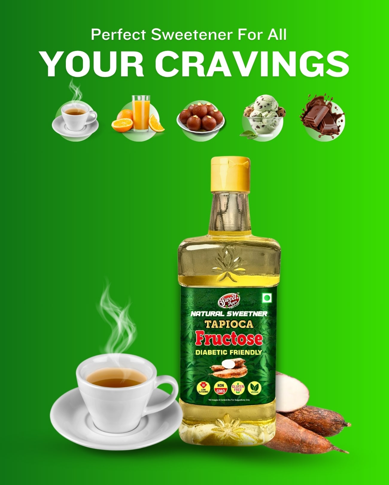 Tapioca Fructose Syrup – Natural Sweetener – 2kg | Sugar-Free | Gluten-Free | Diabetic Friendly