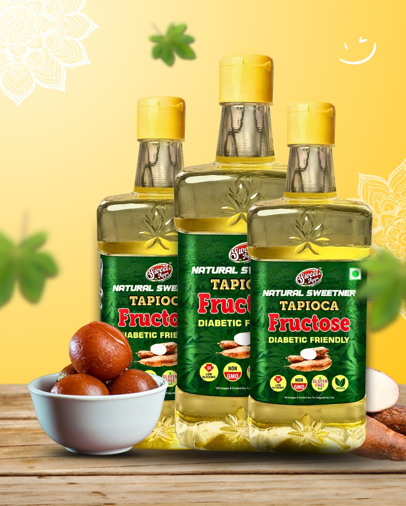 Tapioca Fructose Syrup – Natural Sweetener – 3kg | Sugar-Free | Gluten-Free | Diabetic Friendly