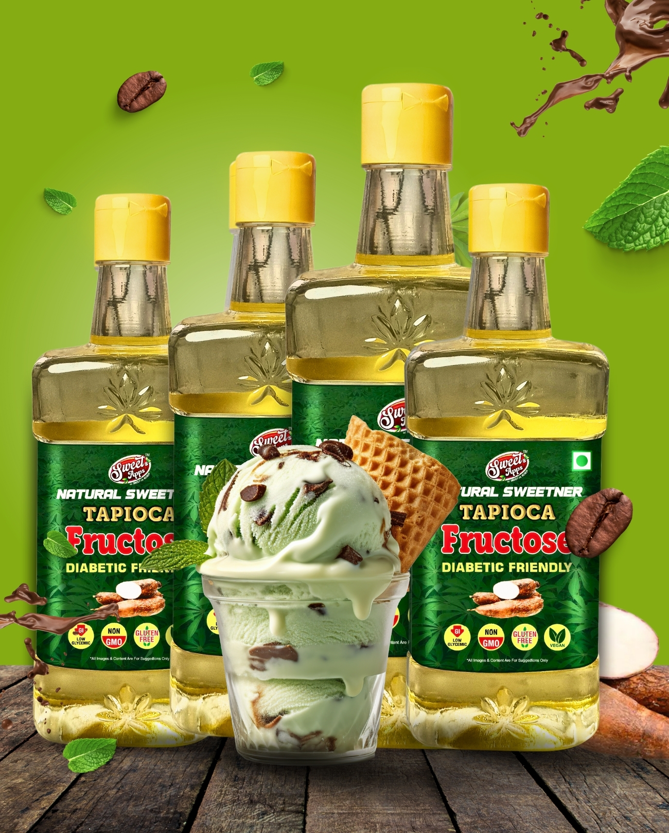 Tapioca Fructose Syrup – Natural Sweetener – 4kg | Sugar-Free | Gluten-Free | Diabetic Friendly